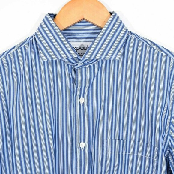 EPAULET New York Multi Stripe Button Shirt blu/wht - Picture 1 of 7